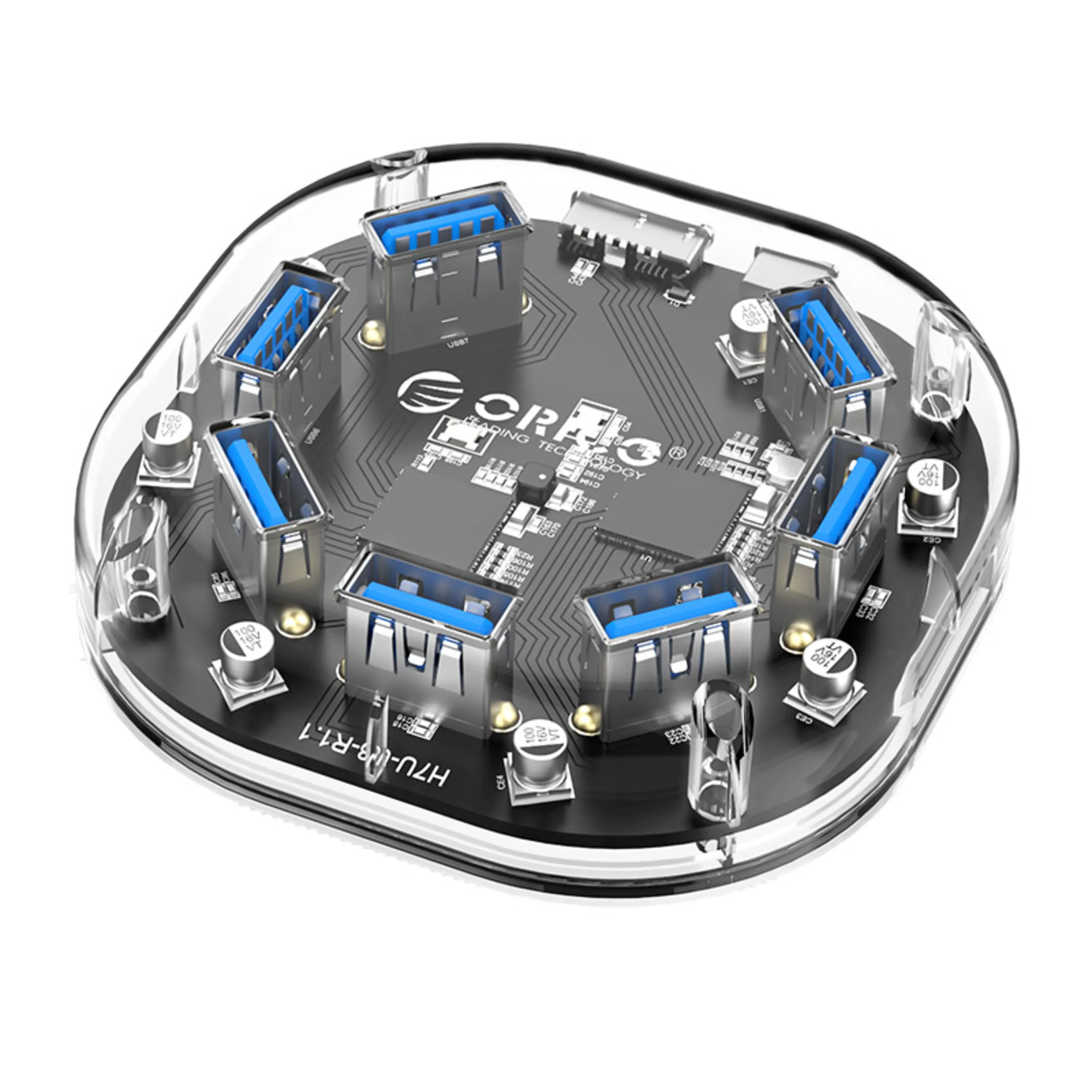 هاب 7 پورت USB3.0 شفاف H7U-U3 اوریکو | KT-000905